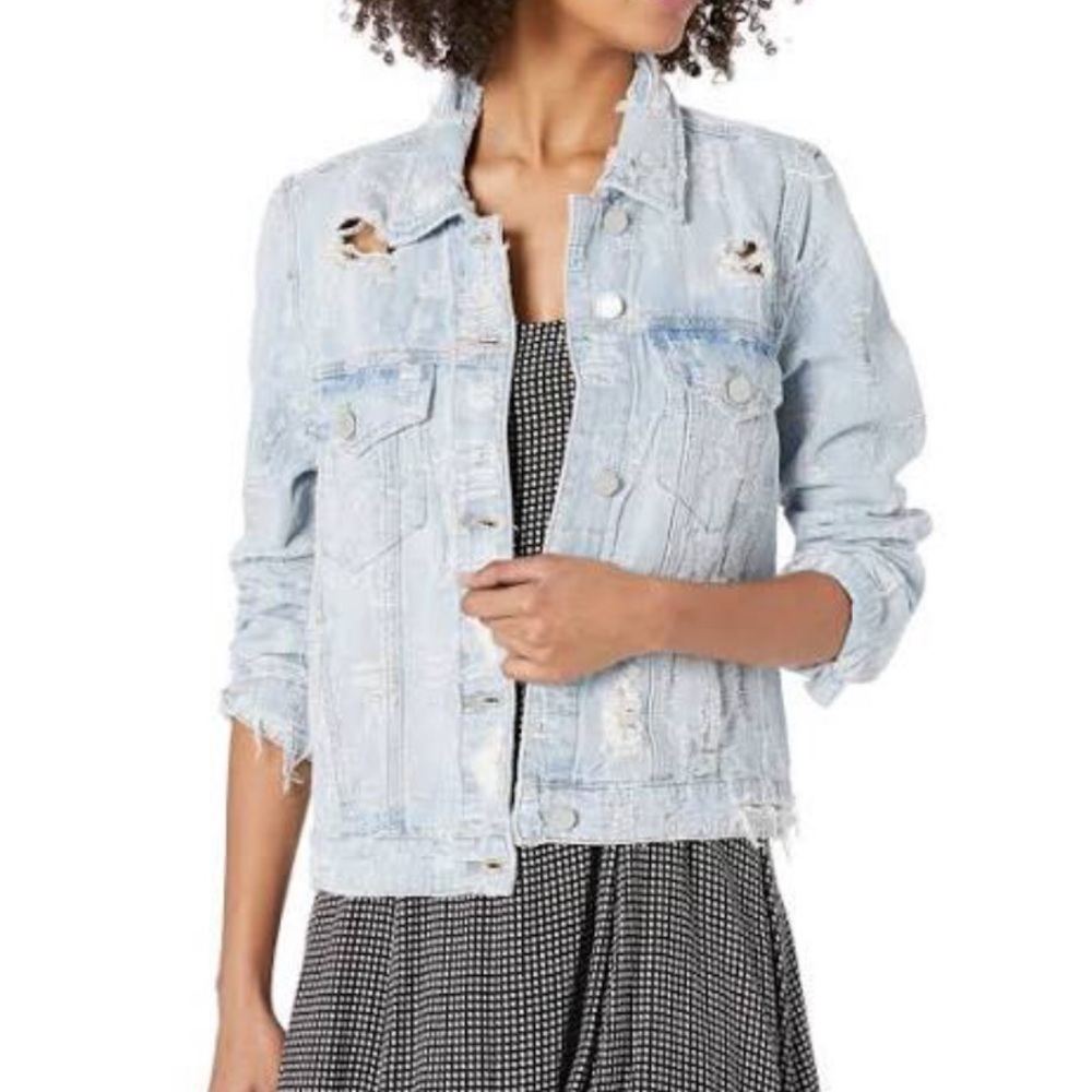 BLANKNYC Ride With Me Distressed Trucker Denim Jacket